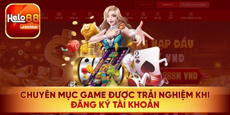 Tham gia chơi game sau khi tạo tài khoản thành công